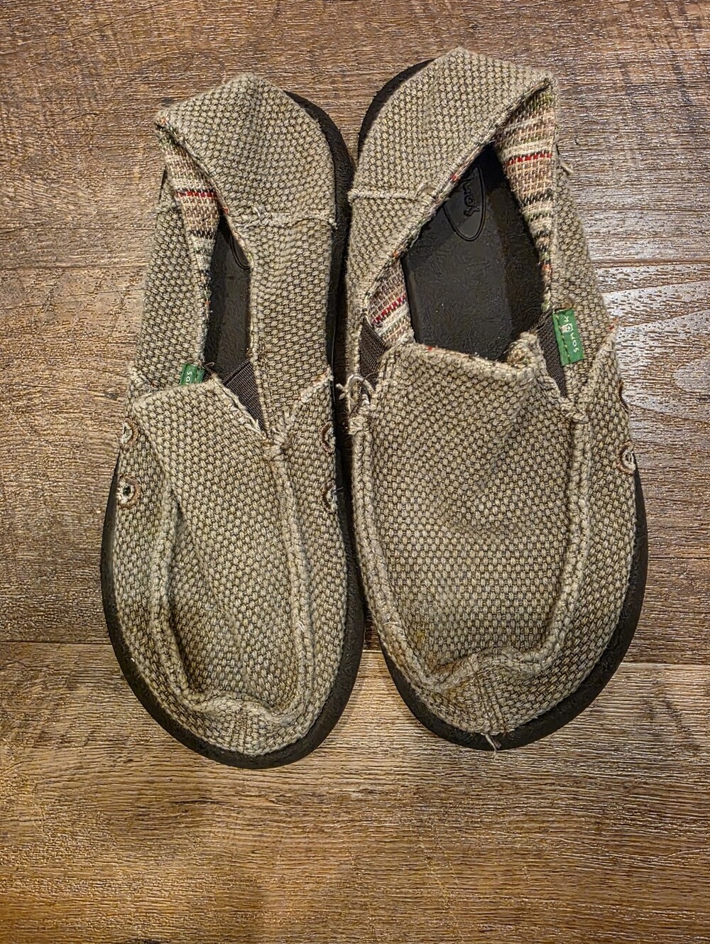 Sanuk Vagabond Slip on Casual Shoes Brown SBF1061Y Size 4 Big Kids